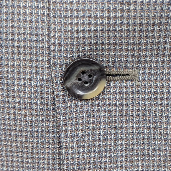 Oscar De La Renta Tweed Men's Blazer 42R 100% Wool India Gray Beige Sport Coat - Picture 4 of 10